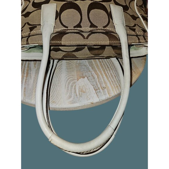 Coach Hampton Madeline Signature Satchel Canvas Y2K Turnlock Shoulder Bag - Picture 15 of 16